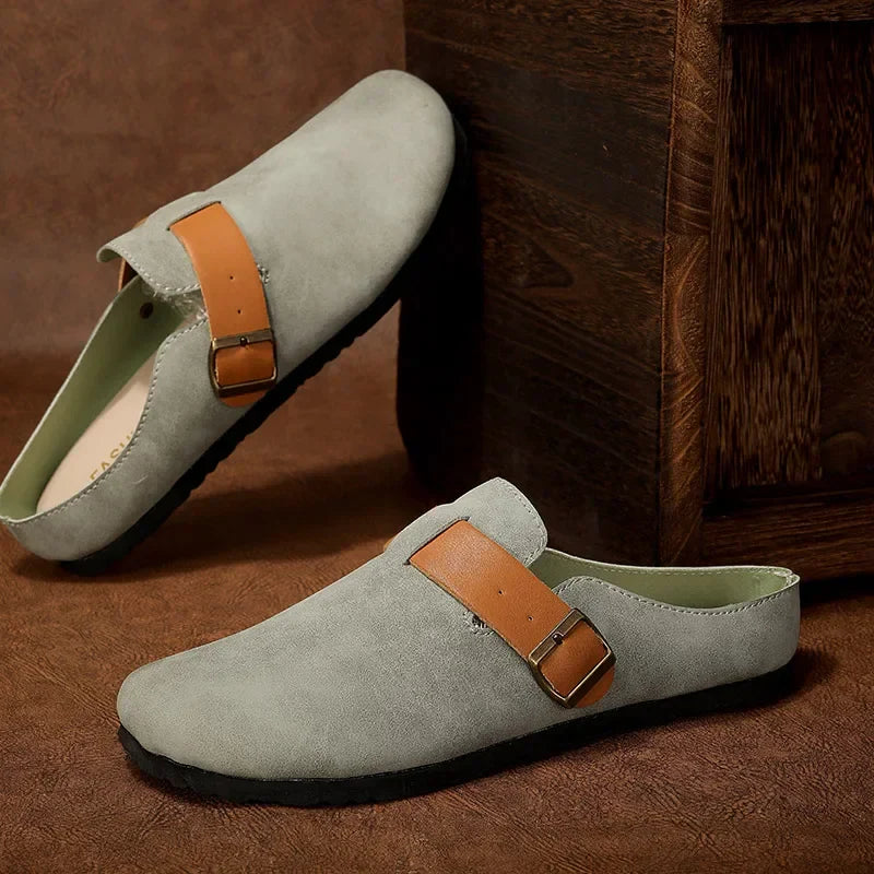 Aetos Men's Blue Slip On Casual Retro Mules WA