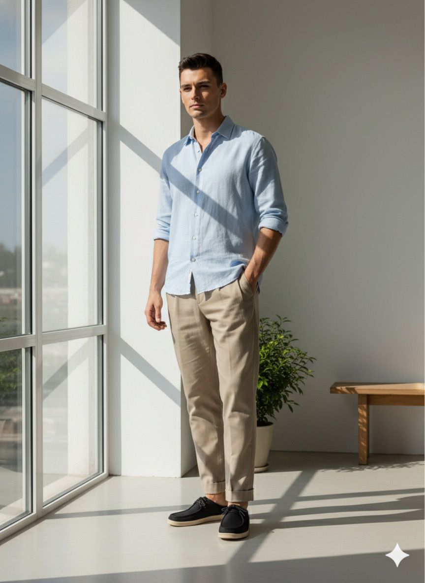 Aetos Men’s Black Linen Fisherman Slip-On Shoes